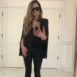 Nasty Gal Blazer Cape Black SZ Small